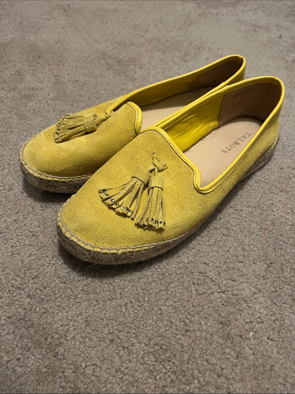 Suede Espadrille Tassel Loafers